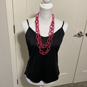 NWOT Double Layer Fuchsia Chain Seed Beads Necklace!
